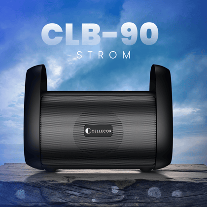 Cellecor CLB-90 STROM | 10 Hr Playtime | BT-v5.3 | 2600mAH | Water Resistant 10 W Bluetooth Speaker-Black