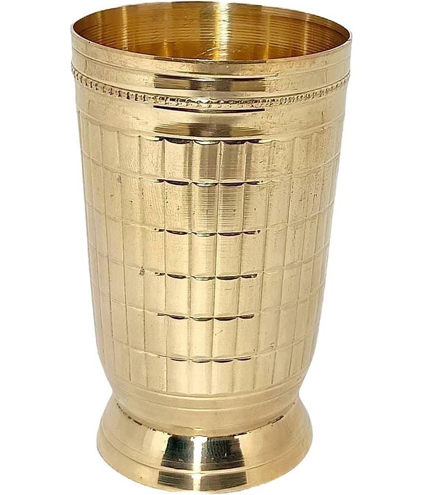 A & H ENTERPRISES - Daily Use Brass Glasses 250 ml ( Pack of 1 )