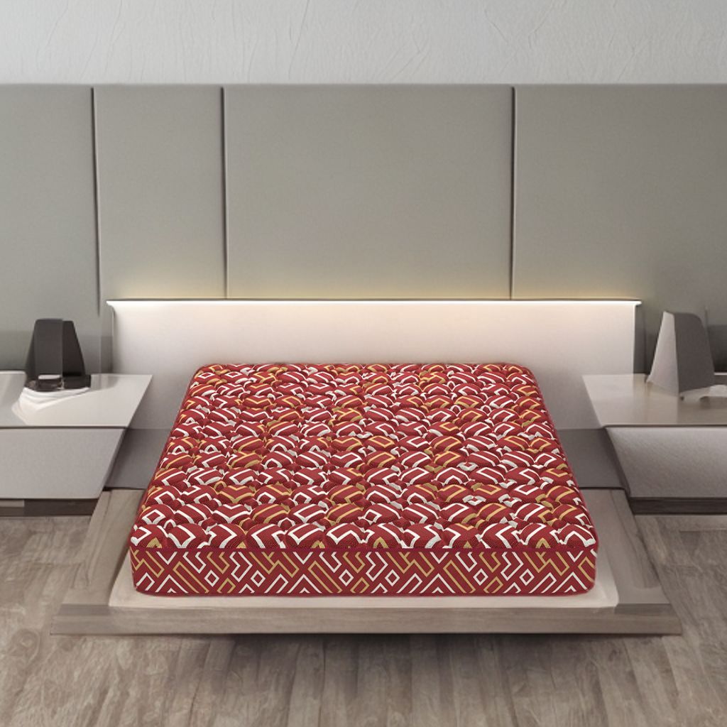 Coirfit Prism Essential With NIVF Technology 4 Inch Double Size High Density (HD) Foam Mattress (72X48 Inches), Soft Relax Mattress | PU Foam with Quilted Fabric | Double-Sided Usable |2-Year Warranty