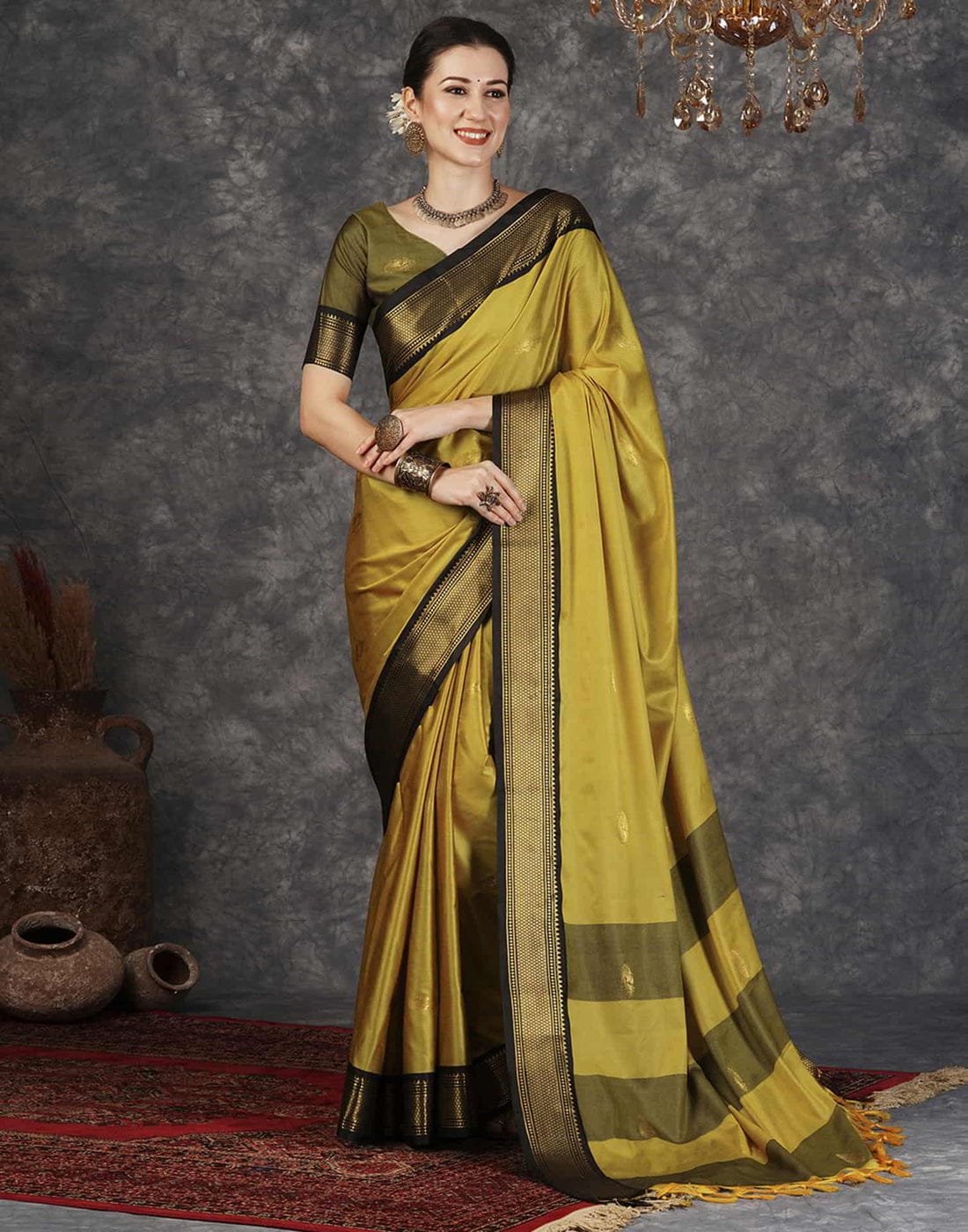 Trending Pathani Kanjivaram Silk Woven Saree