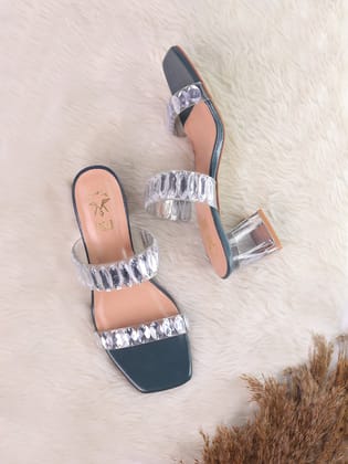 Navy Blue Block Heels | Monrow x Indya-37 / Navy Blue