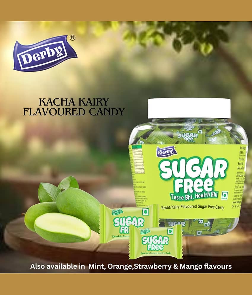 Derby Sugar Free Kacha Kairy Flavored Hard Candies 660 gm Pack of 2