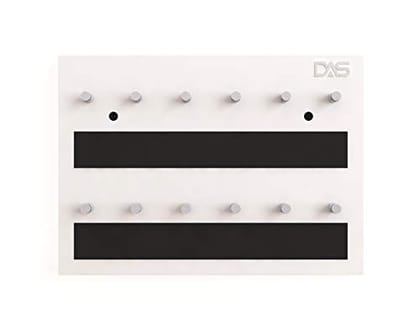 DAS Wall Mounted Home Décor Key Chain Holder/Organizer Key Hooks Classic Series White (12 Knobs)- Dex