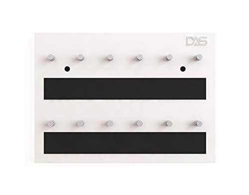 DAS Wall Mounted Home Décor Key Chain Holder/Organizer Key Hooks Classic Series White (12 Knobs)- Dex