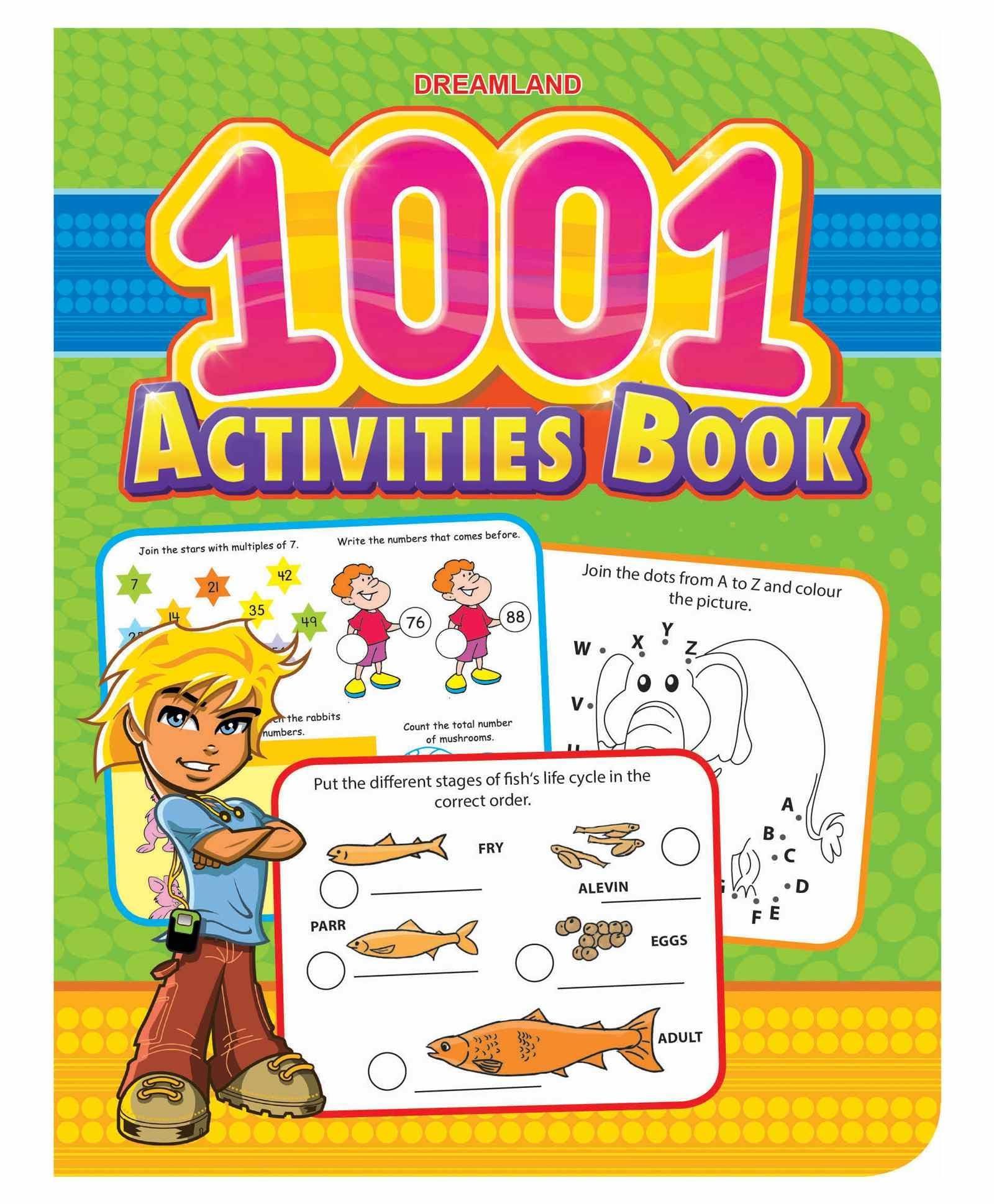 1001 Activities Book for Kids for Age 4+ with Exciting Activities of Word Searches, Puzzles, Dot-to-Dots, Mazes and Colouring [Paperback] Dreamland Publications