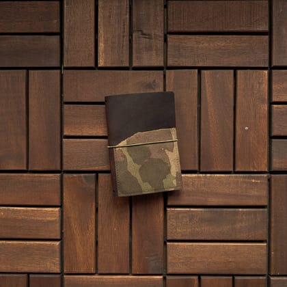 RS // Cola Brown w/ Camo Suede Pocket TN Journal Cover - Passport