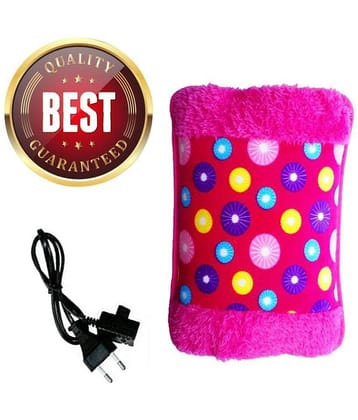 Wegener Electric Hot Water Bag, Heating Gel Pad, Velvet for Pain Relief - (Pack Of 1) Assorted Colours