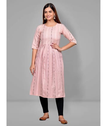 Lerkiza Peach Cotton Maternity Kurta
