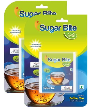 Sugar Bite Gold Low-Calorie Sweetener - better tasting sugar sustitute, 300 Pellets, Pack of 2