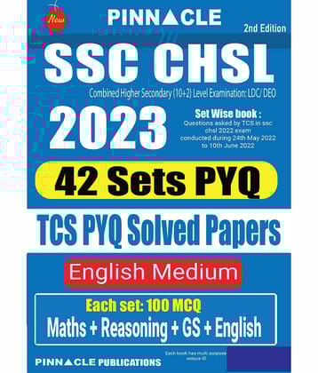 SSC CHSL (10+2) 2023: 42 Sets Solved Papers Asked By TCS - Detailed Explanation English Medium