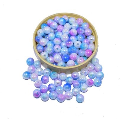 Normal Round Acrylics Plastic Beads For Jewelry Making , PTB-047-Per Packet of 220 Pcs (50 Gram) / 8 MM