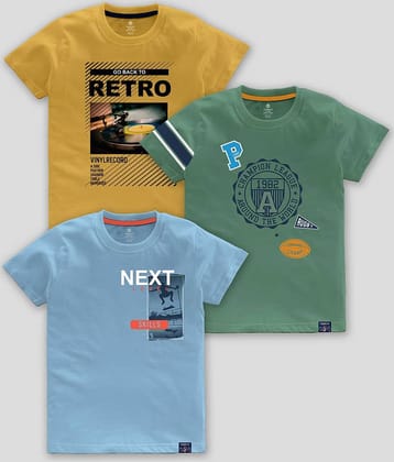 CODEZ Pack of 2 Boys Cotton Blend T-Shirt ( Multicolor )