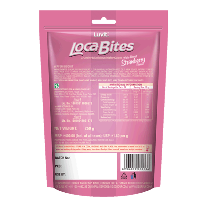 Luvit Loca Bites Strawberry || 250 Grams