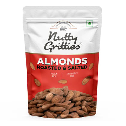 Nutty Gritties Premium California Roasted Almonds - Lightly Salted, Dry Roasted, 200 gm