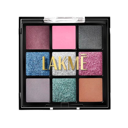 LAKME 9 in 1 Eyeshadow Palette, Shimmer & Smoke, 11.7g, for Glamorous Eye Makeup, with Blendable & Buildable Formula, Matte Shimmer and Metallic Finish, for Women LAKME 9 in 1 Eyeshadow Palette, Shimmer & Smoke, 11.7g, for Glamorous Eye Makeup, with Blen