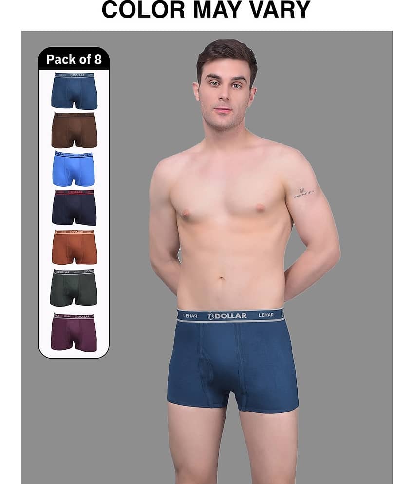 Pack of 8 Dollar Multicolor MLHTR-08-AST2-PO8 Cotton Men's Trunks