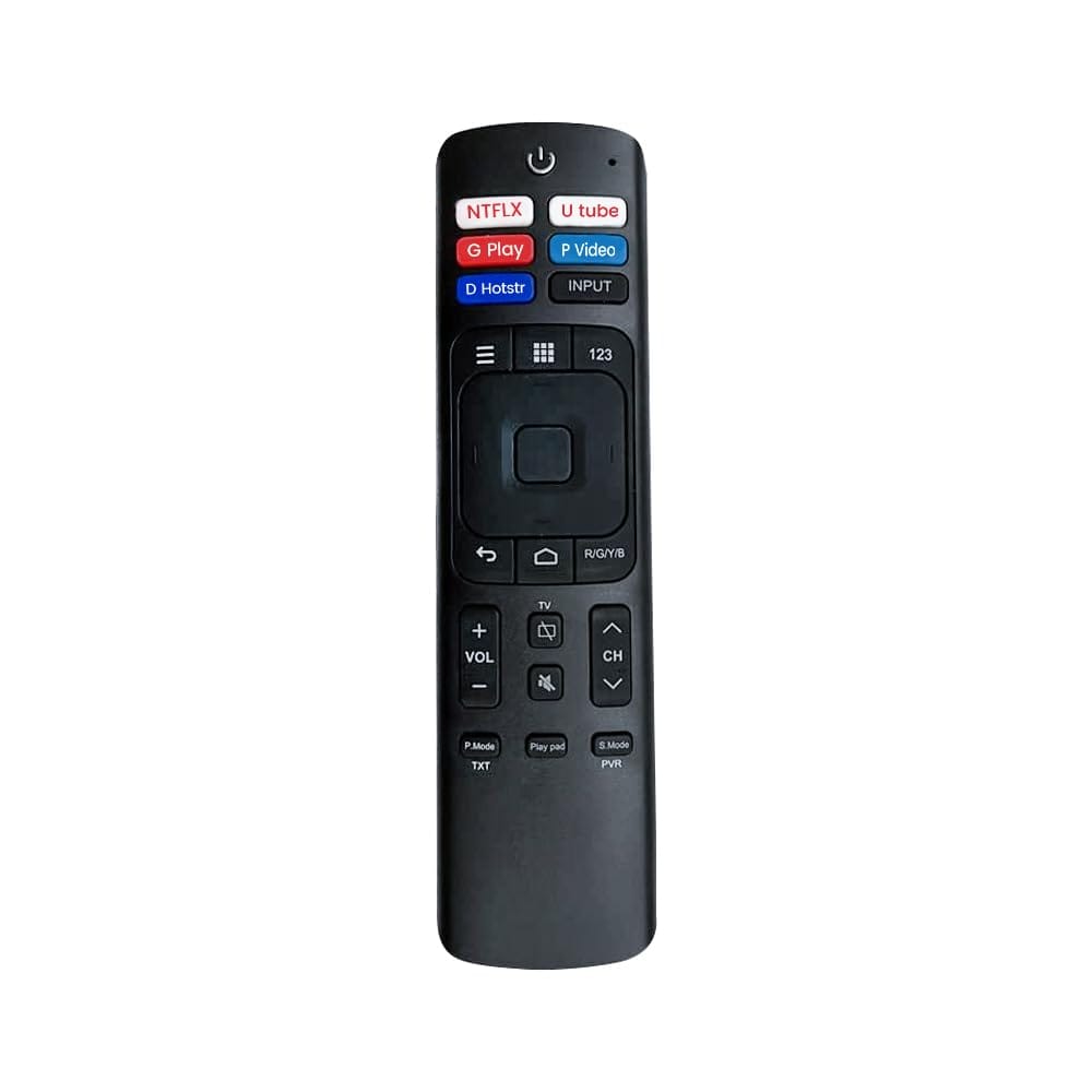 7SEVEN® Compatible with Vu Smart Tv Remote Control Suitable for PM and UT Series 4K Android LED Ultra HD UHD Television Non Voice Remote with Streaming apps - Match Key by Key for Optimal Performance 7SEVEN® Compatible with Vu Smart Tv Remote Control Sui