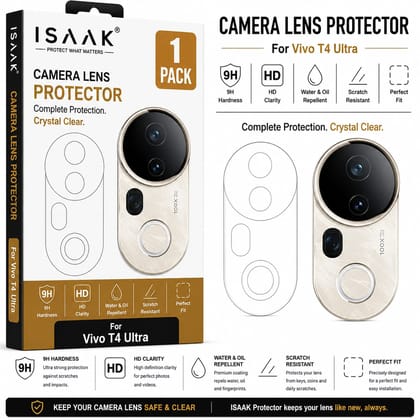 ISAAK Back Camera Lens Protector compatible for Vivo T4 Ultra (Pack of 1)