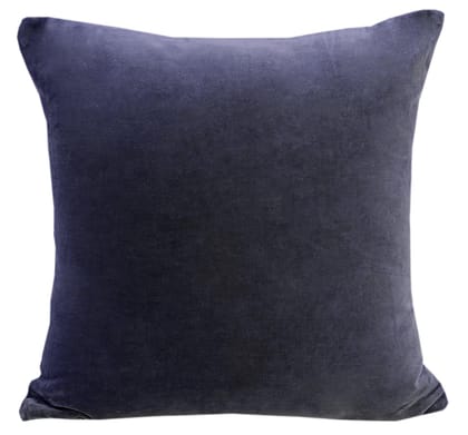 Solid Grey Velvet Cushion Cover-12 x 12 inches / Plain Cotton Backing