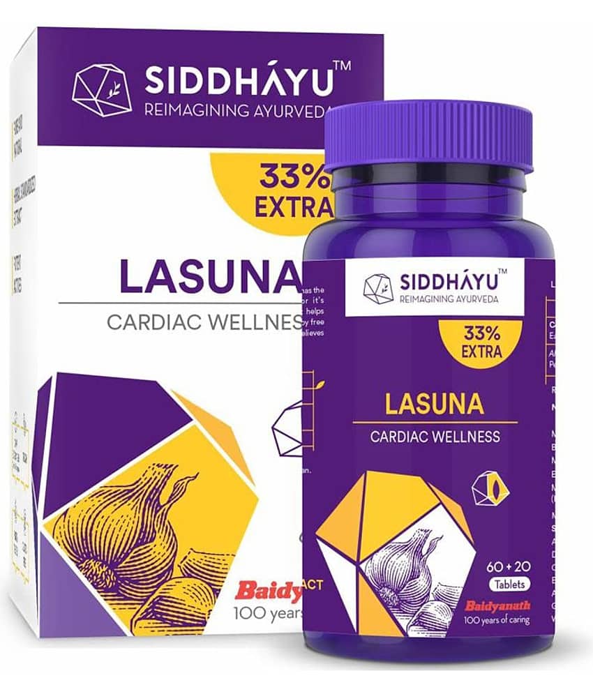 Siddhayu Lasuna Garlic Tablet (By Baidyanath) 60 + 20 Free Tablets