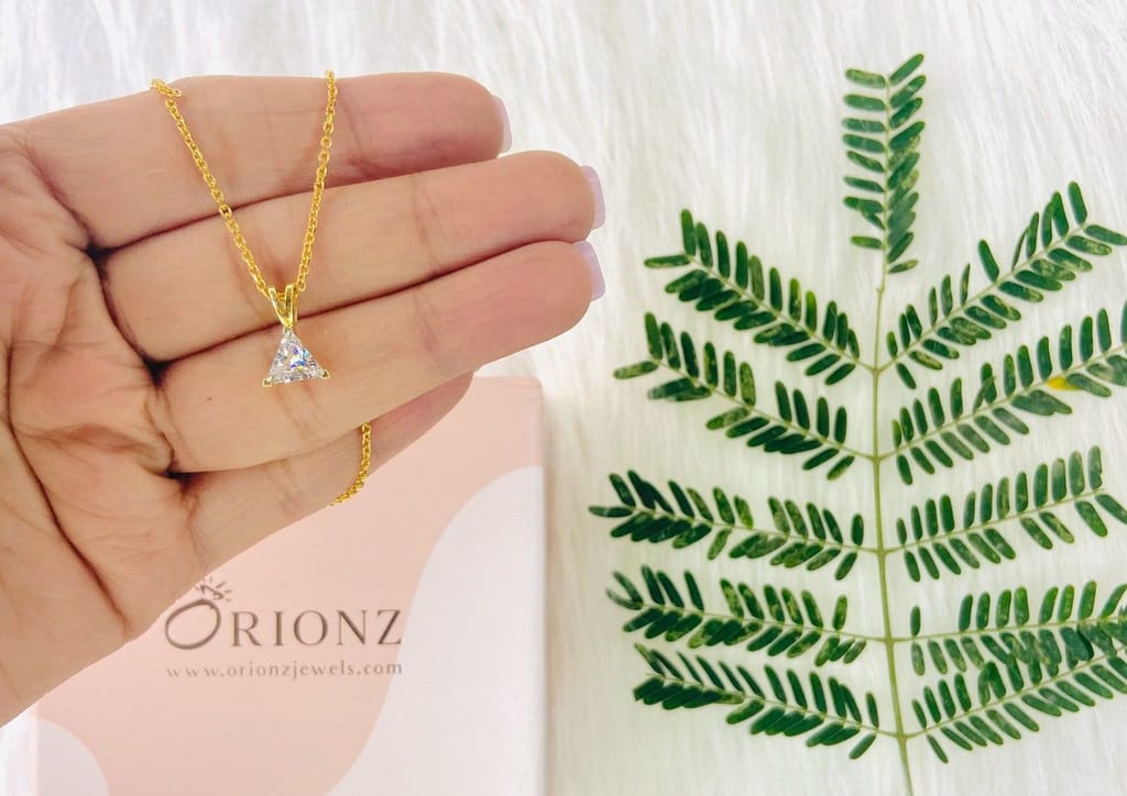 Classic Triangle Solitaire Necklace