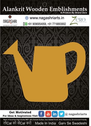 Brand Zero MDF Emblishment Watering Can Design 5 - Select Your Preference Of Size & Thickness