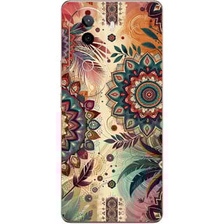 Yug Emporium Back Skin Wrap For iQOO Z9s 5G Premium Quality Full Coverage (Flower Rangoli) (Back Cover Multicolor)