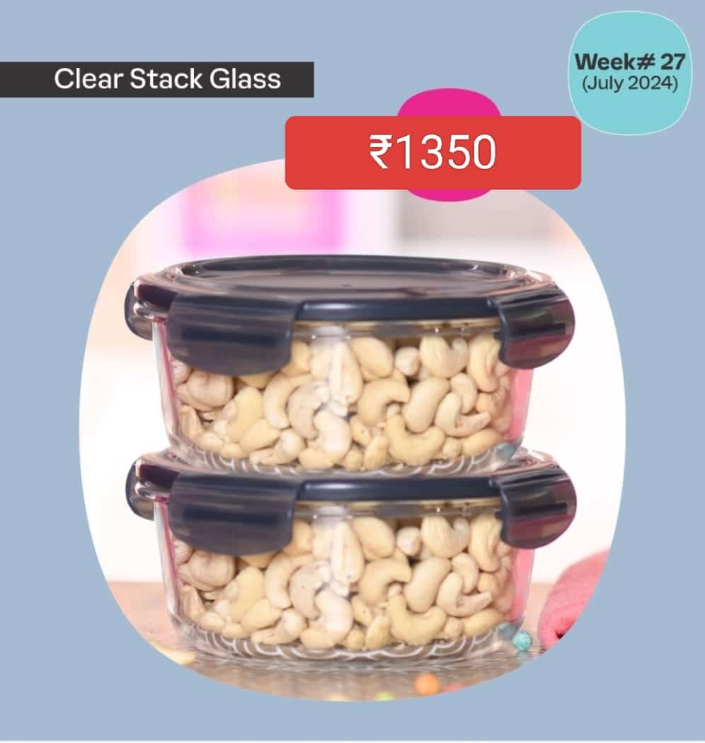 Clear Stack Glass Bowl set of 2