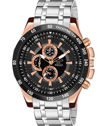 PIRASO Silver Stainless Steel Analog Men's Watch