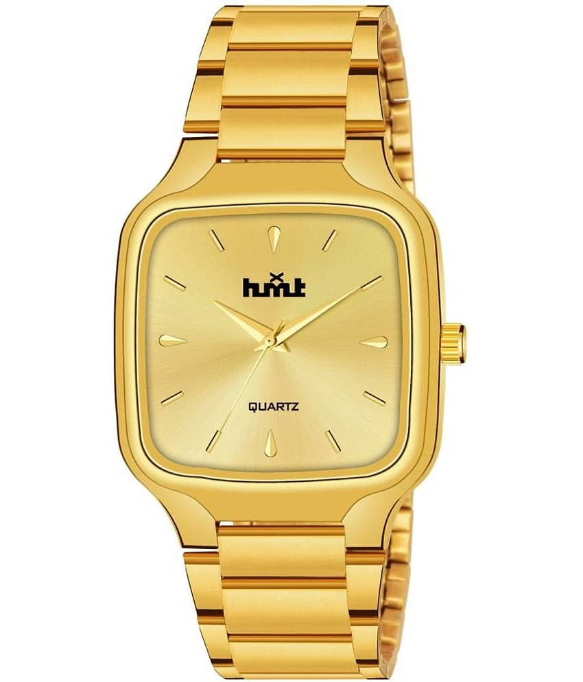 HMXT Gold Stainless Steel Analog Men's Watch