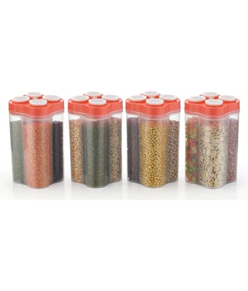 Analog kitchenware - Pink Polyproplene Dal Container ( Pack of 4 )