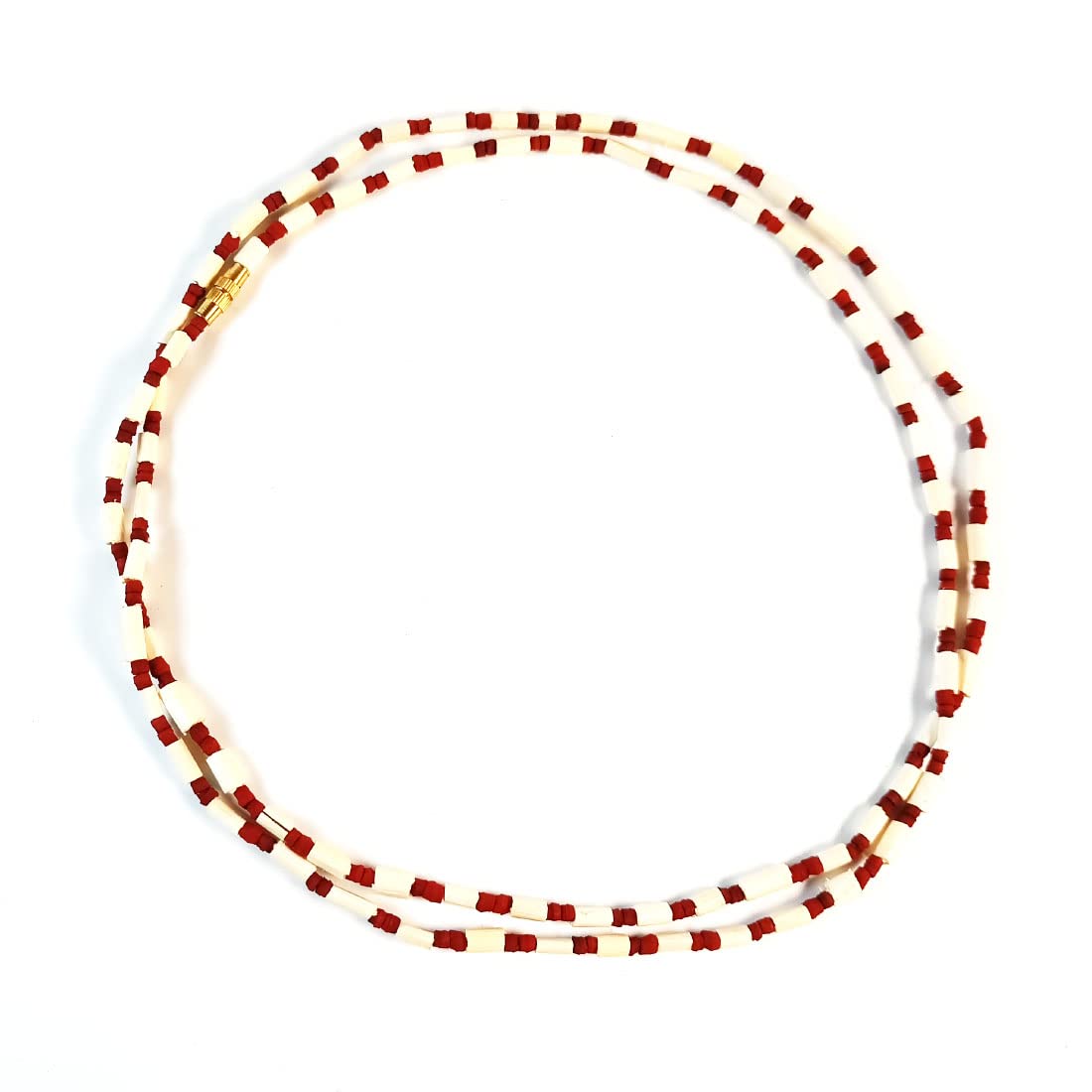 MAYAPURI Tulsi Mala for Neck, 2 Round Holy Basil Necklace for Unisex Adults