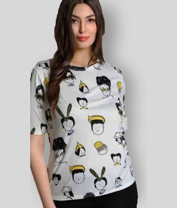 JUNEBERRY Women Cotton Blend Printed Regular Fit Round Neck T-Shirt ( Multicolor )