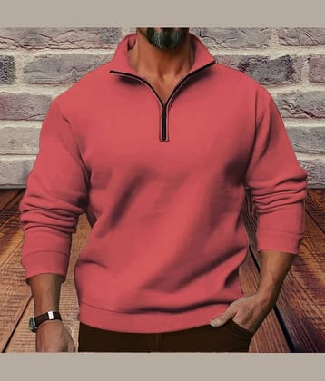 Kintu Parantu Fleece High Neck Men's Sweatshirt - Olive ( Pack of 1 )