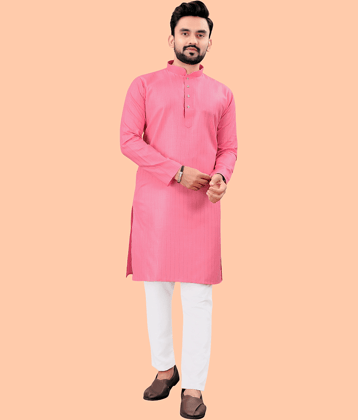 YUG ART - Dark Grey Cotton Regular Fit Men's Kurta Pyjama Set ( Pack of 1 )