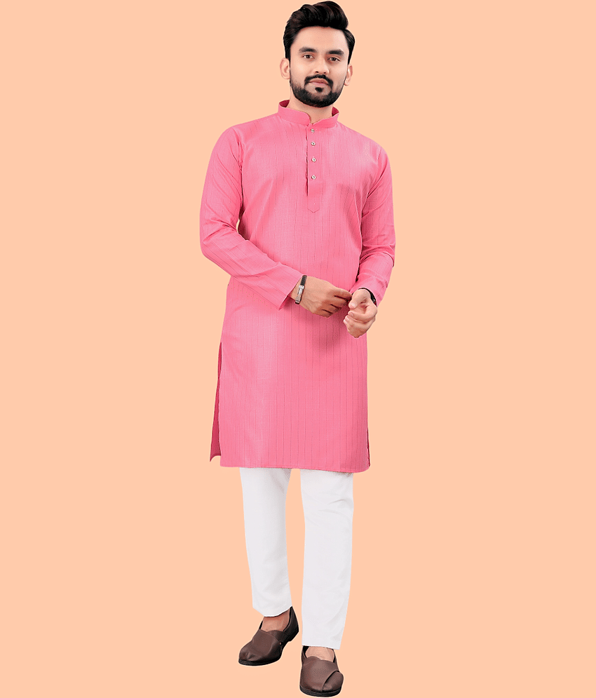 YUG ART - Dark Grey Cotton Regular Fit Men's Kurta Pyjama Set ( Pack of 1 )