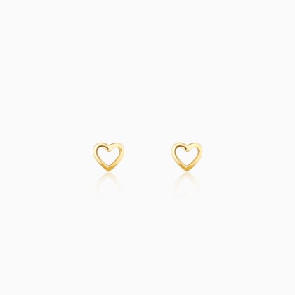 Golden Charming Love Studs