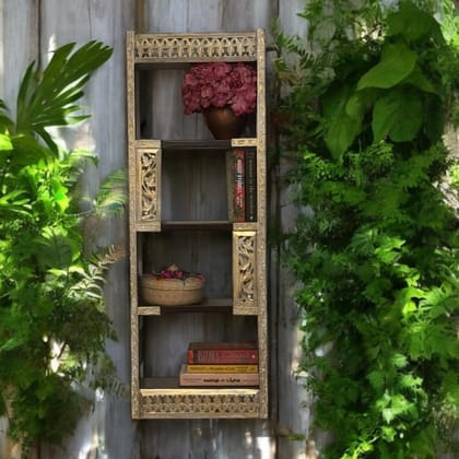 Tall Wooden Shelf : Zarish 9