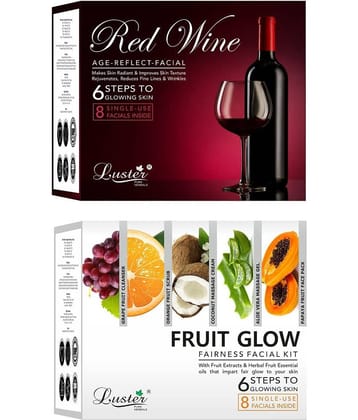 Luster - Natural Glow Facial Kit For All Skin Type ( Pack of 2 )