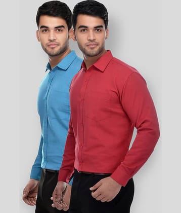 DESHBANDHU DBK - Multicolor Cotton Regular Fit Men's Formal Shirt (Pack of 2)