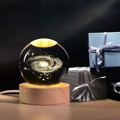 Buy TecSox 3D Galaxy Crystal Ball with LED Stand