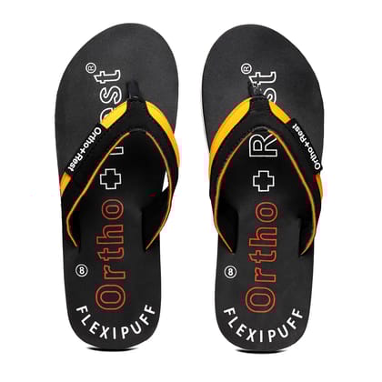 Ortho + Rest Men soft and comfortable lightweight ortho slipper - M4000 (Color - Black) by Pee Aar Industries