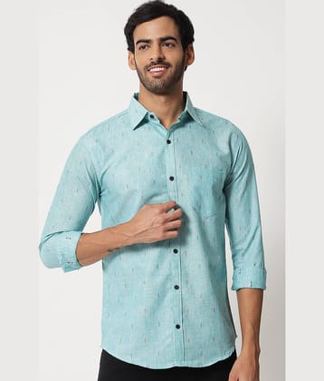 VERTUSY - Light Blue 100% Cotton Regular Fit Men's Casual Shirt ( Pack of 1 )