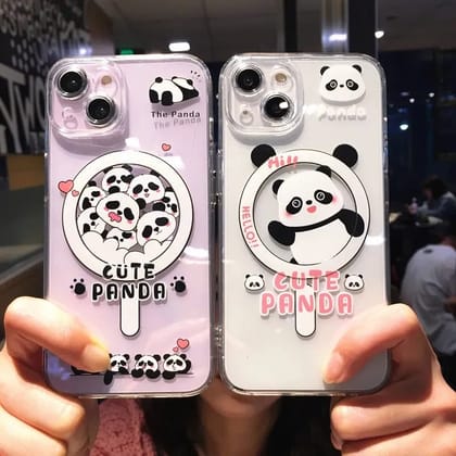 Cute New Panda Custom Slim Soft Case-Left Design