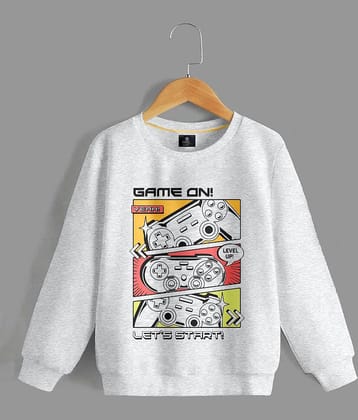 CODEZ Pack of 1 Boys Cotton Blend Sweatshirt ( White )