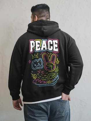 || PEACE || PLUS SIZE ||-Large / Black