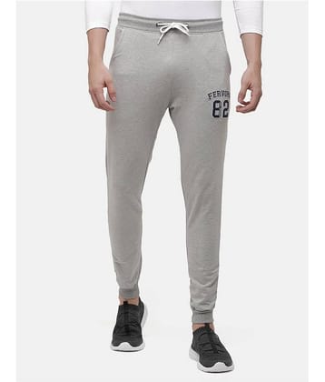Ardeur Grey Cotton Blend Plain Joggers Single