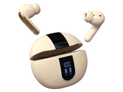 Portronics Twins 29 ANC in-ear TWS Wireless Bluetooth Earbuds With Digital Display, Upto 30 Hours Playtime, Auto ENC, Low Latency, BT 5.4V,10mm Driver,IPX5 Water Resistant, Type C Fast Charging