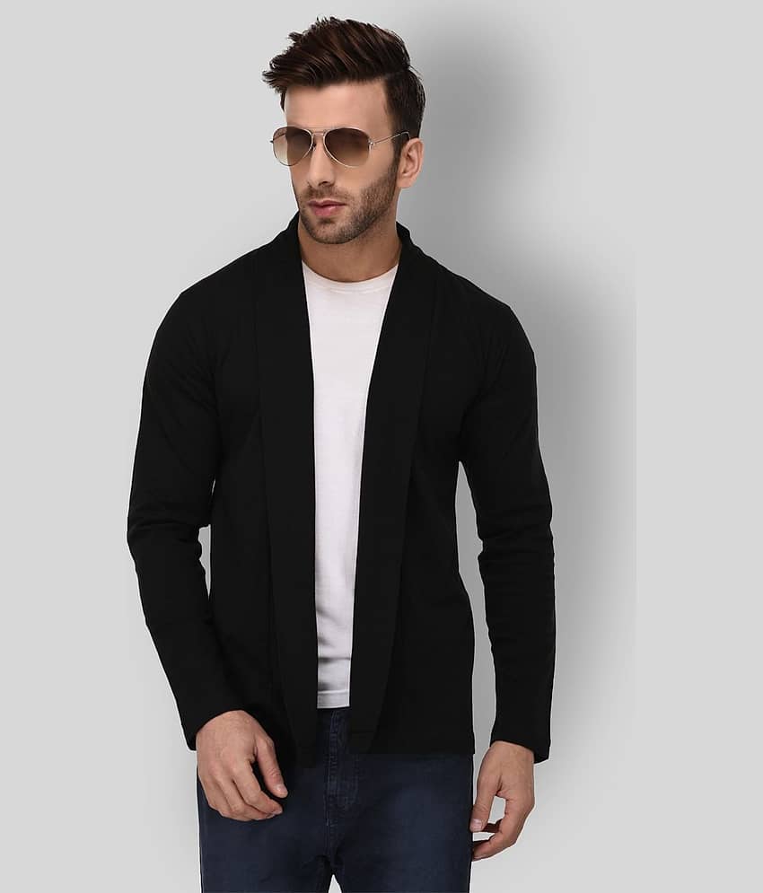 Rigo - Black Cotton Men's Cardigans Sweater ( Pack of 1 )