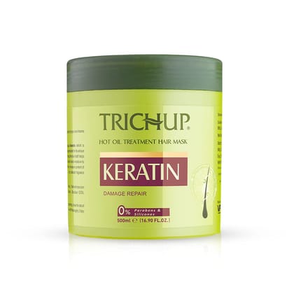 Trichup Keratin Hair Mask - 500 ml | For Dry & Damaged Hair | Helps to Reduce Split Ends | Improves Hair Appearance Trichup Keratin Hair Mask - 500 ml | For Dry & Damaged Hair | Helps to Reduce Split Ends | Improves Hair Appearance - White / 500 ml (Pack